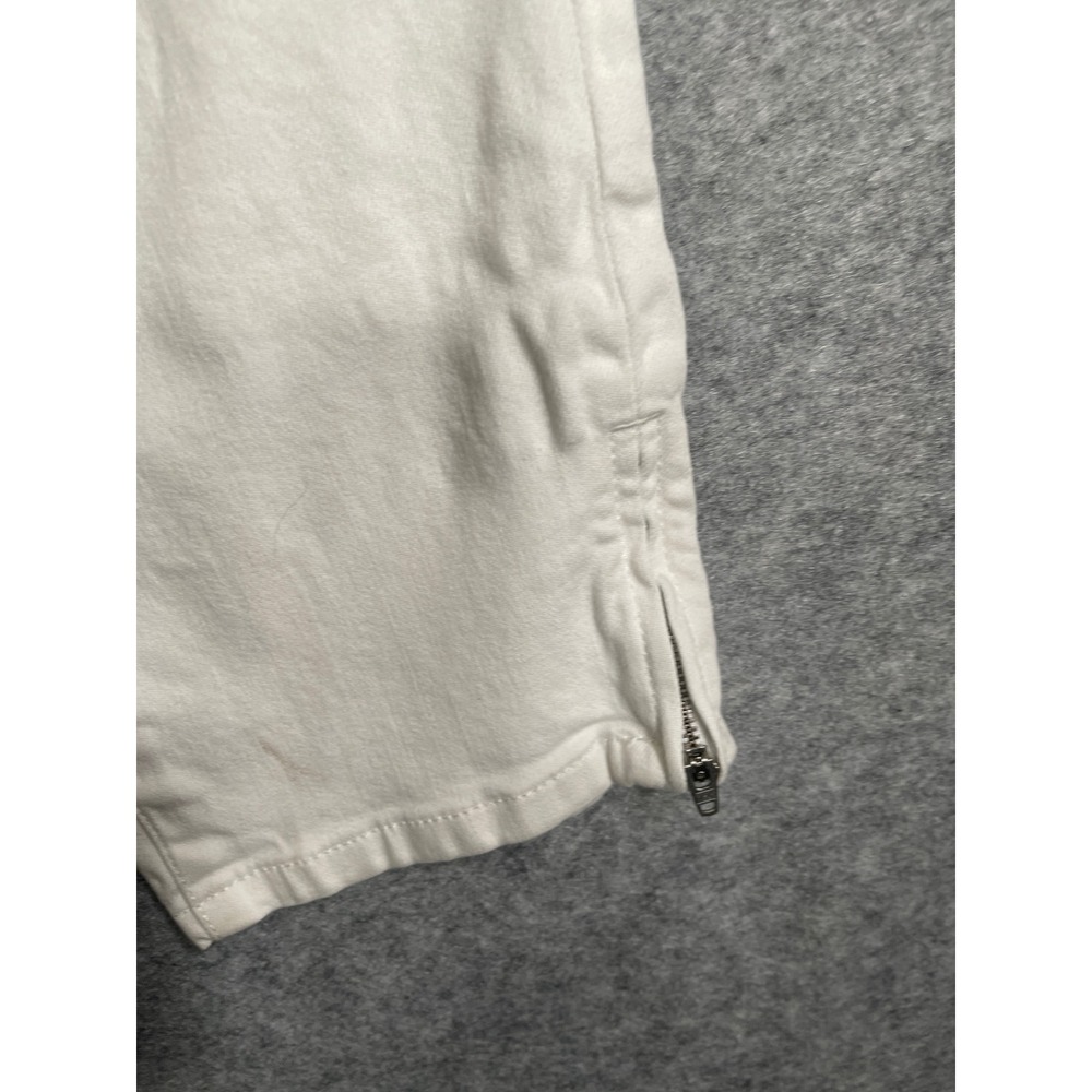 Talbots Signature Crop Pants White Denim Ankle Zip Petite 12P Mid Rise Womens - Picture 6 of 13